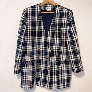 Vintage 80s/90s Worthington Plaid Blazer Size 18